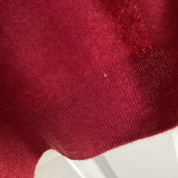 Saks Fifth Avenue Cashmere Sweater Heather Red Crewneck Long Sleeve Size S - Picture 8 of 11